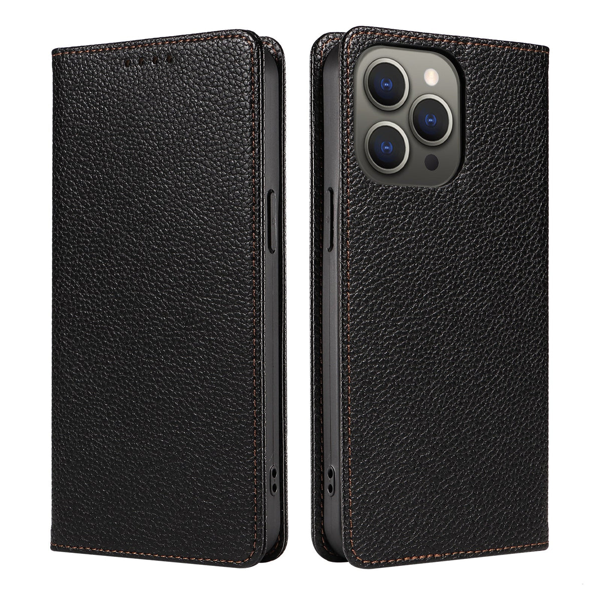 Leather Flip Iphone Wallet Case With Card Holder