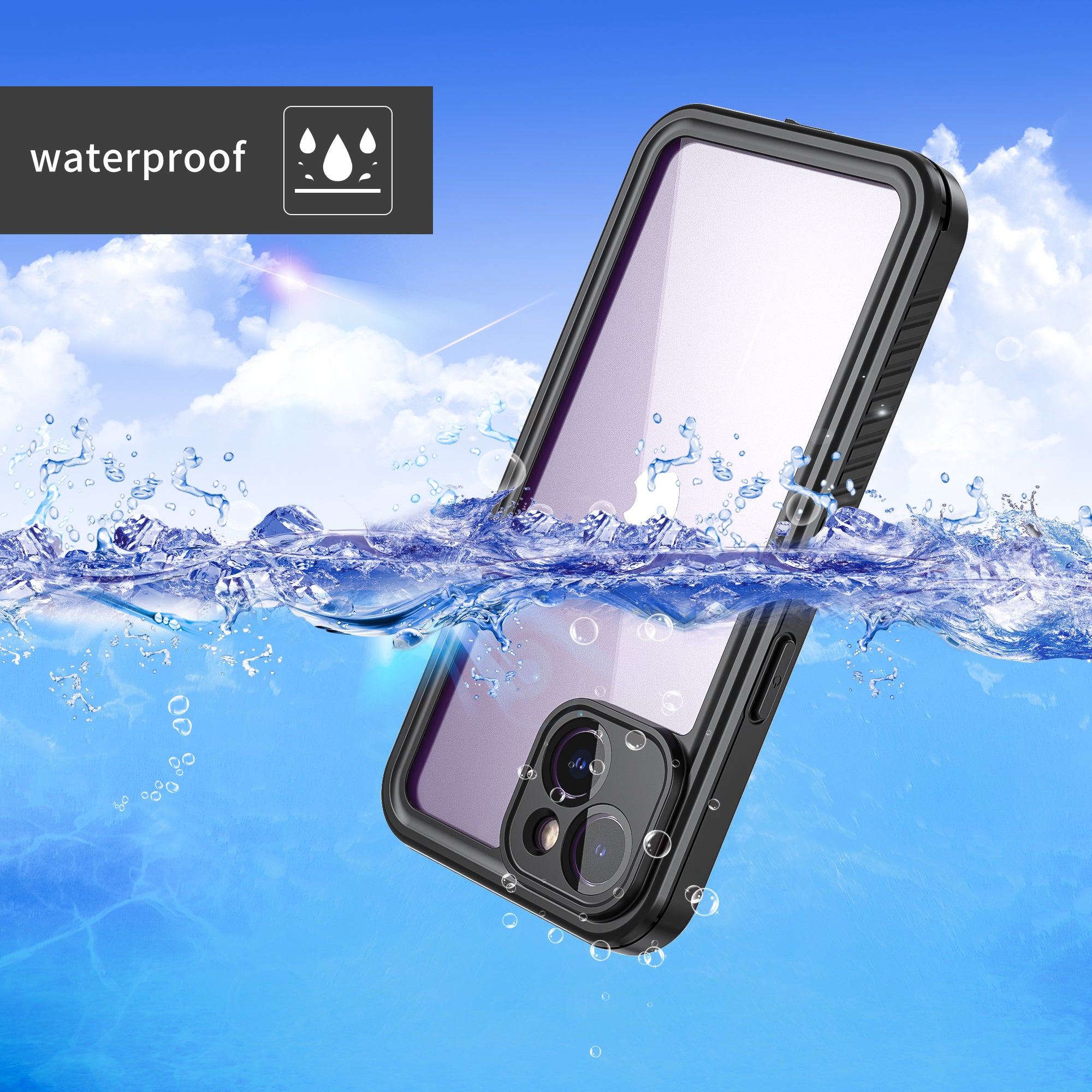 TPU+PET+PC material snowproof, waterproof, dustproof, and shockproof phone case(iPhone 14/14 Plus/14 Pro/14 Pro Max)