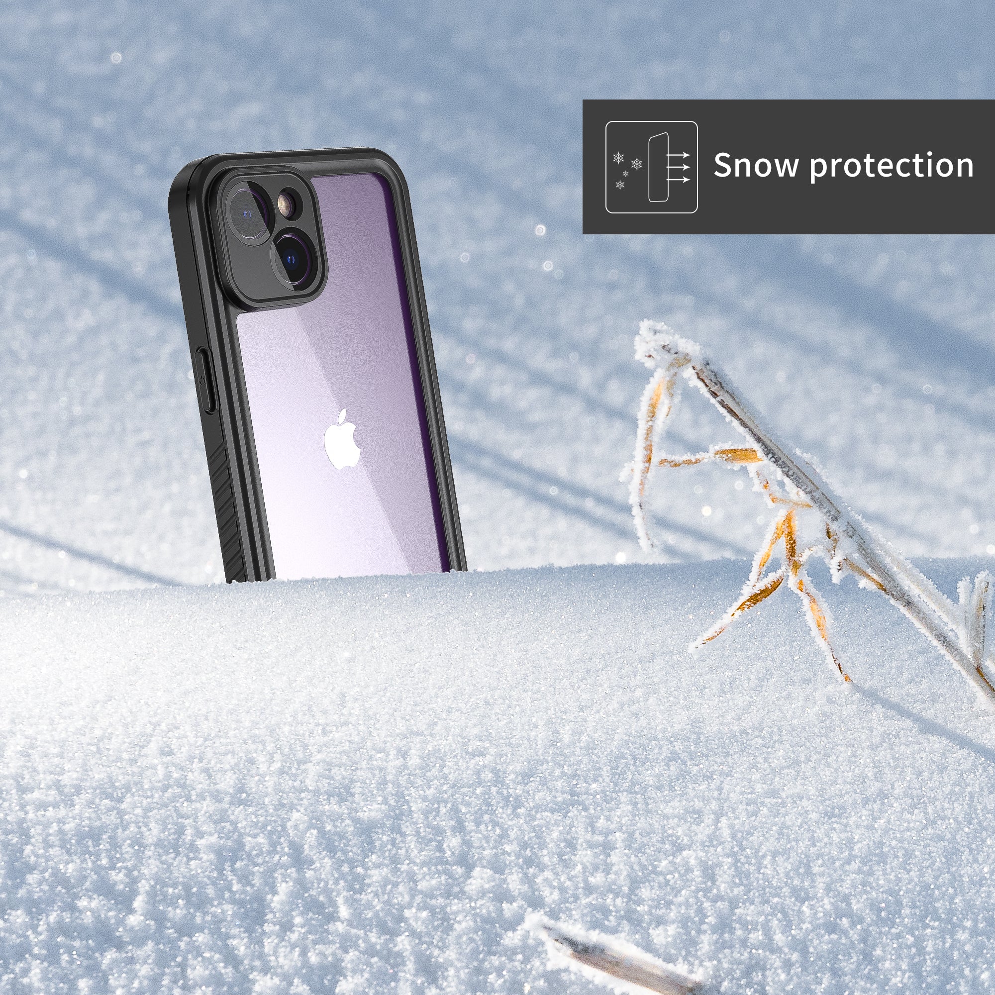TPU+PET+PC material snowproof, waterproof, dustproof, and shockproof phone case(iPhone 14/14 Plus/14 Pro/14 Pro Max)