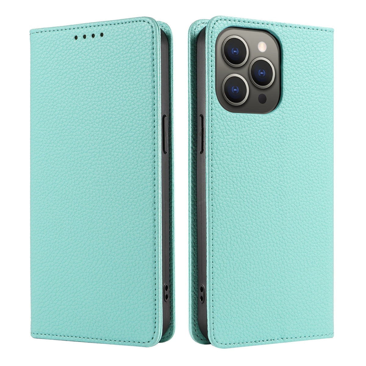 Leather Flip Iphone Wallet Case With Card Holder