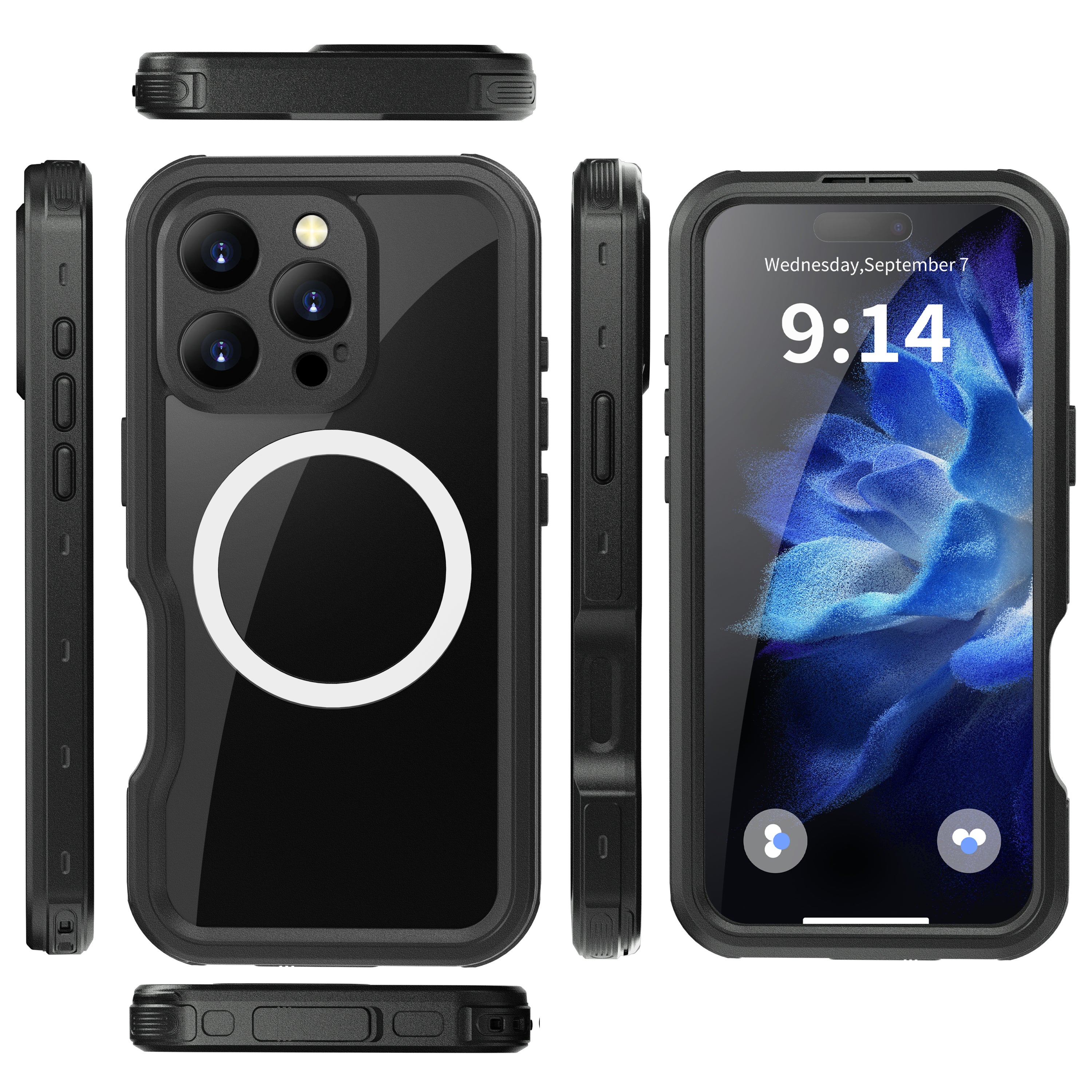 TPU+PC material snowproof, waterproof, dustproof, and shockproof phone case(iPhone 16/16 Plus/16 Pro/16 Pro Max)