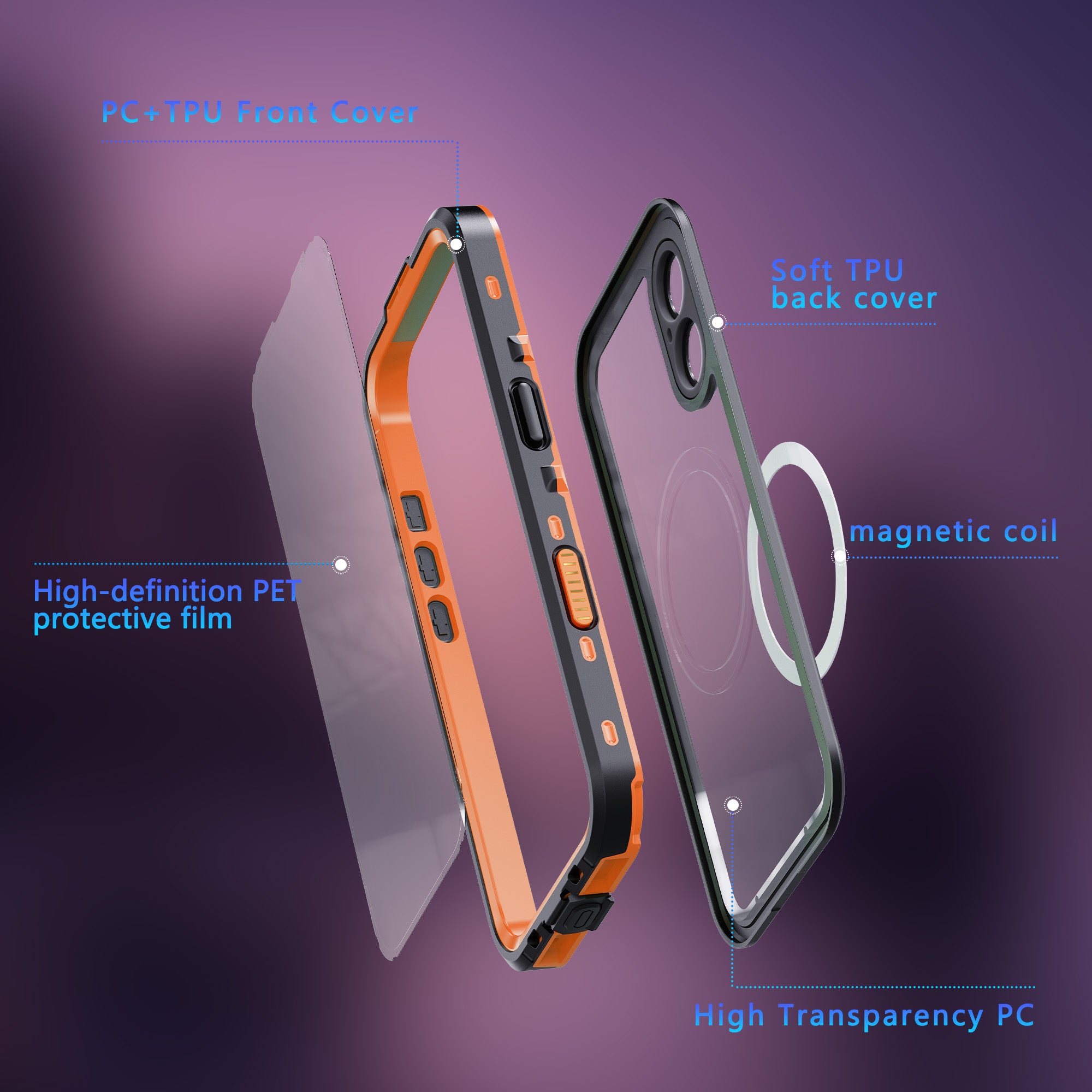 TPU+PC material snowproof, waterproof, dustproof, and shockproof phone case(iPhone 17/17 Plus/17 Pro/17 Pro Max)