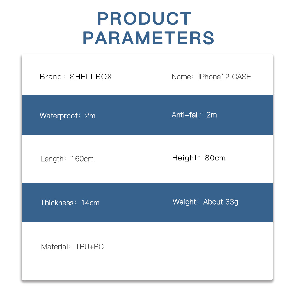 TPU+PC material snowproof, waterproof, dustproof, and shockproof phone case(iPhone 12/12 mini/12 Pro/12 Pro Max)