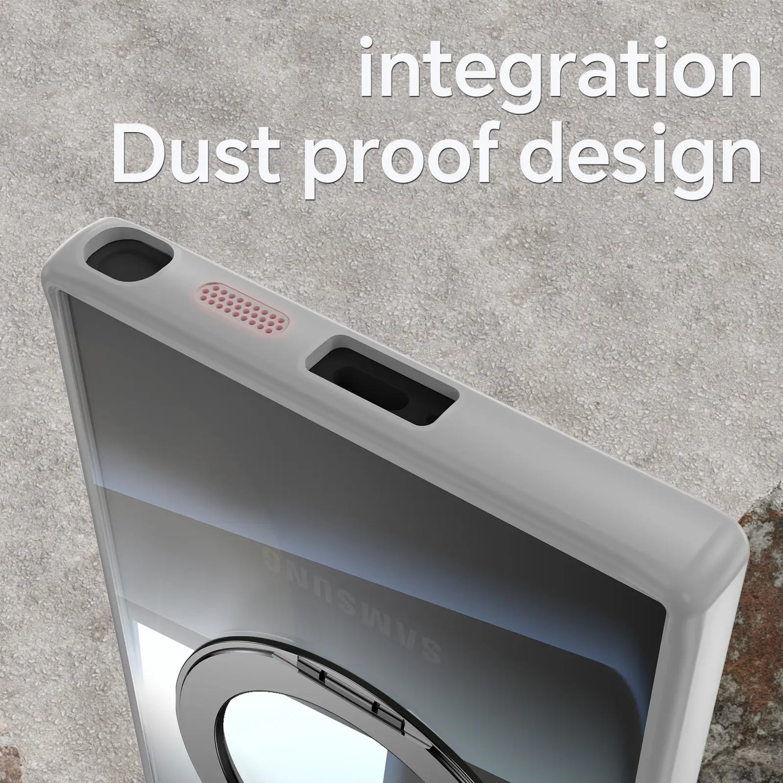 Magnetic TPU+PC Protective Case with 360° Rotating Stand (Samsung Galaxy S23 Ultra / S24 Ultra / S25 Ultra)