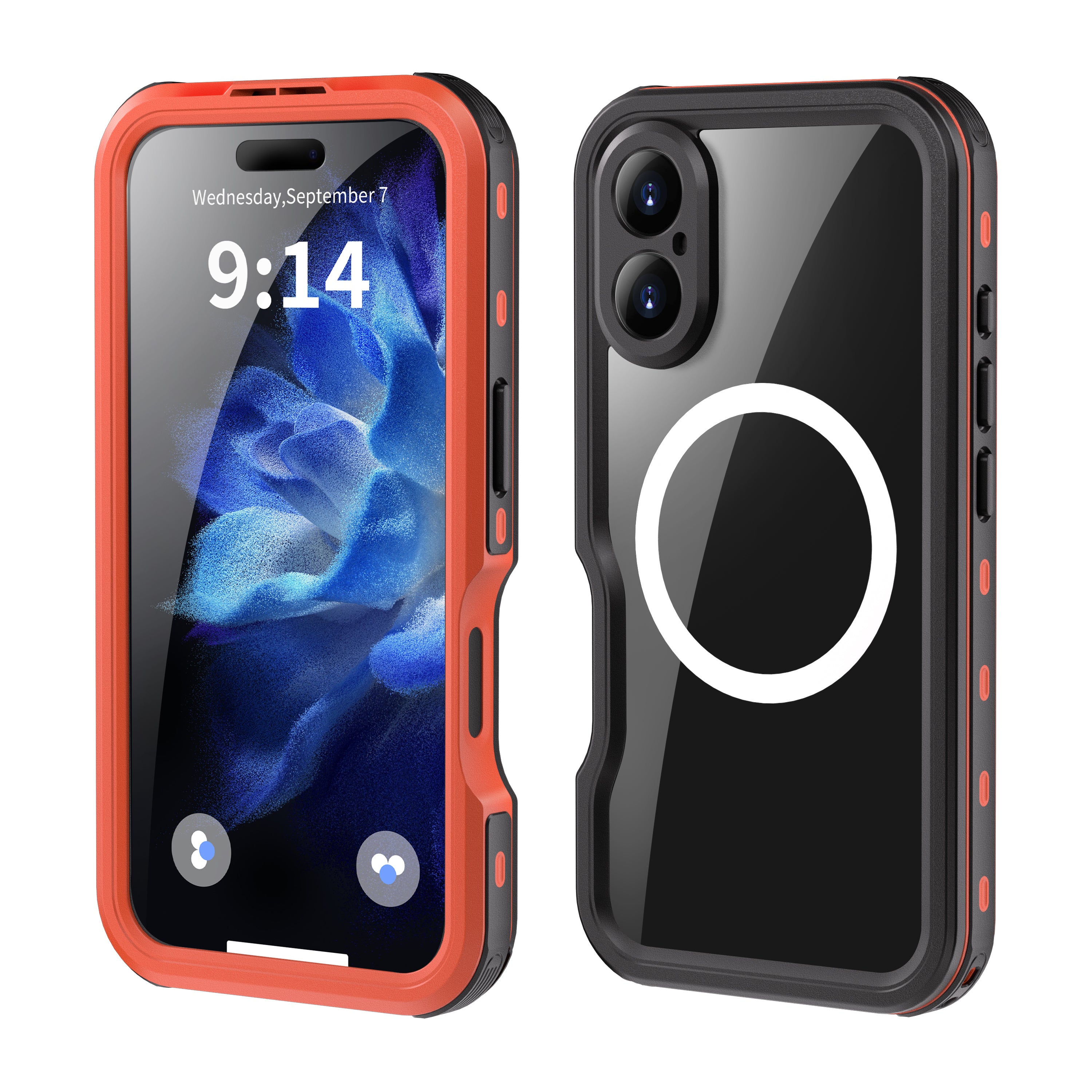 TPU+PC material snowproof, waterproof, dustproof, and shockproof phone case(iPhone 16/16 Plus/16 Pro/16 Pro Max)
