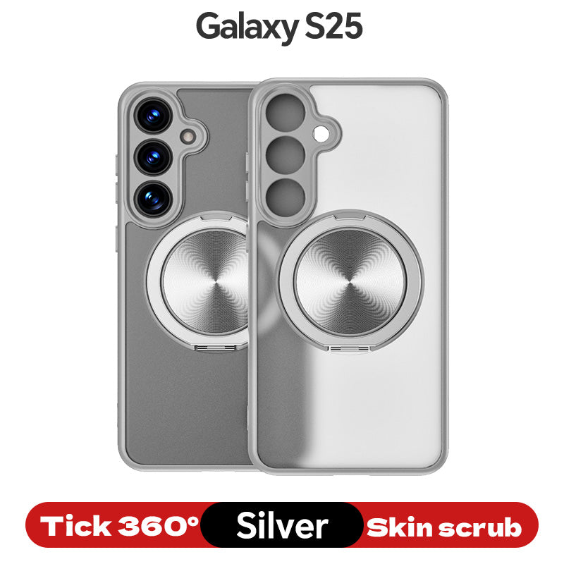 Magnetic TPU+PC Protective Case with 360° Rotating Stand (Samsung Galaxy S25/S25 PLUS/S25 Edge 5G/S25 Ultra)