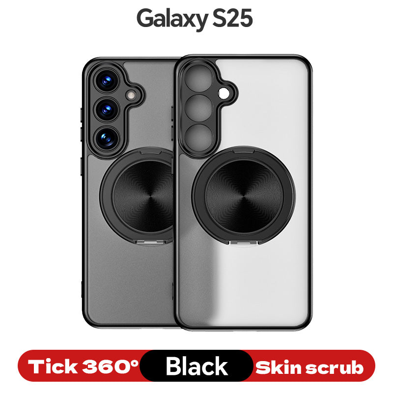 Magnetic TPU+PC Protective Case with 360° Rotating Stand (Samsung Galaxy S25/S25 PLUS/S25 Edge 5G/S25 Ultra)
