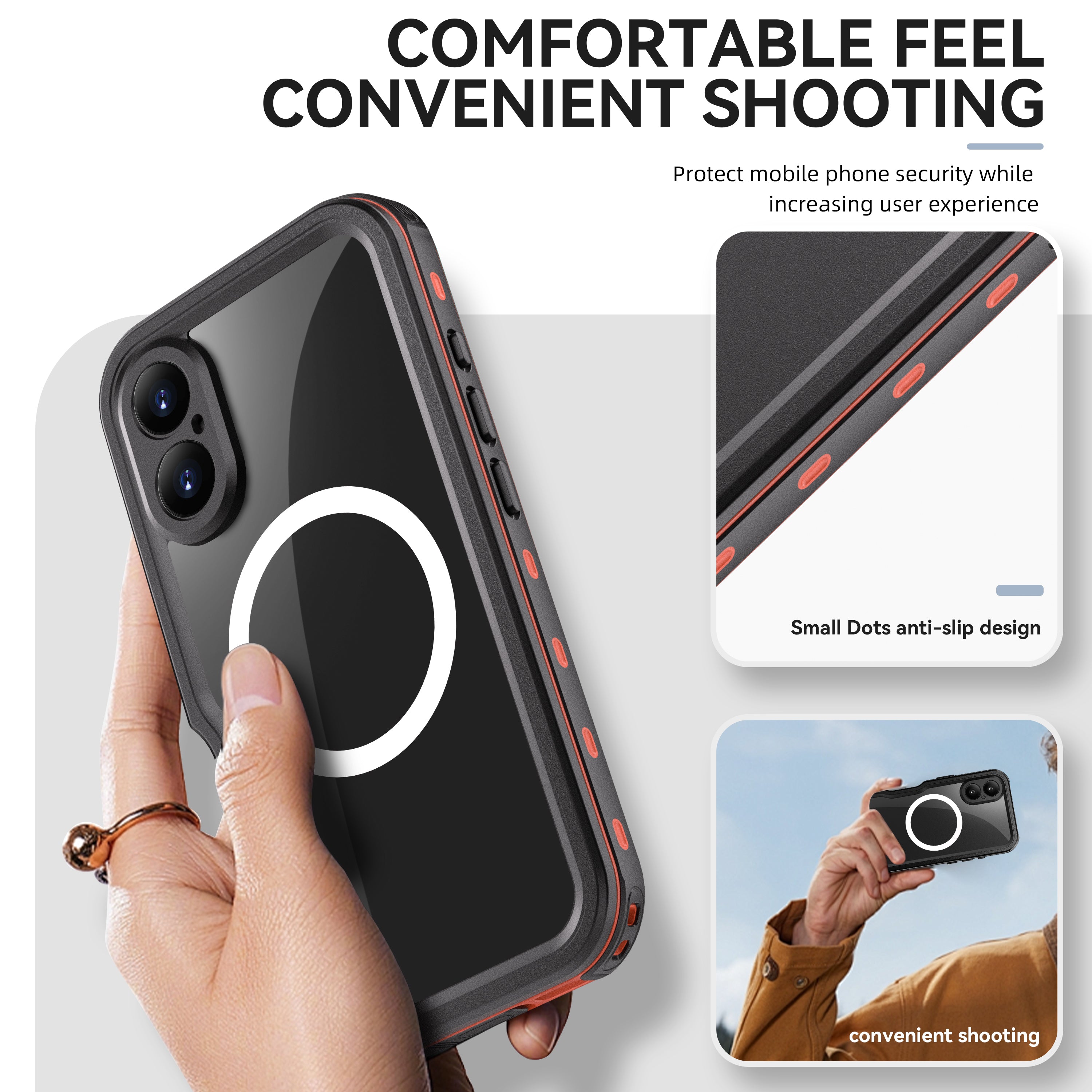 TPU+PC material snowproof, waterproof, dustproof, and shockproof phone case(iPhone 16/16 Plus/16 Pro/16 Pro Max)