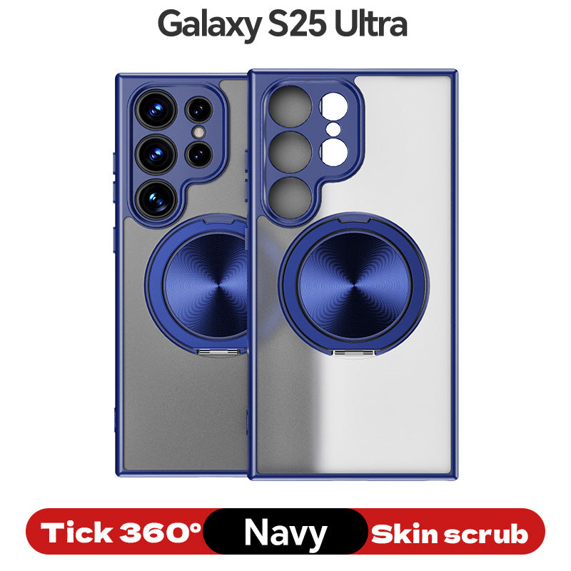 Magnetic TPU+PC Protective Case with 360° Rotating Stand (Samsung Galaxy S25/S25 PLUS/S25 Edge 5G/S25 Ultra)