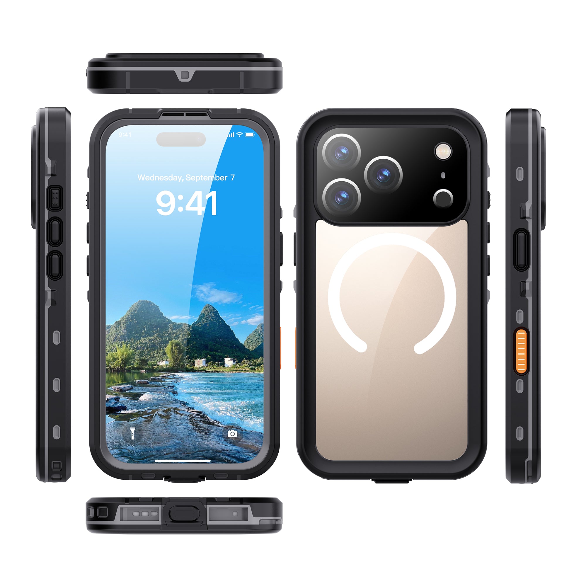 TPU+PC material snowproof, waterproof, dustproof, and shockproof phone case(iPhone 17/17 Plus/17 Pro/17 Pro Max)