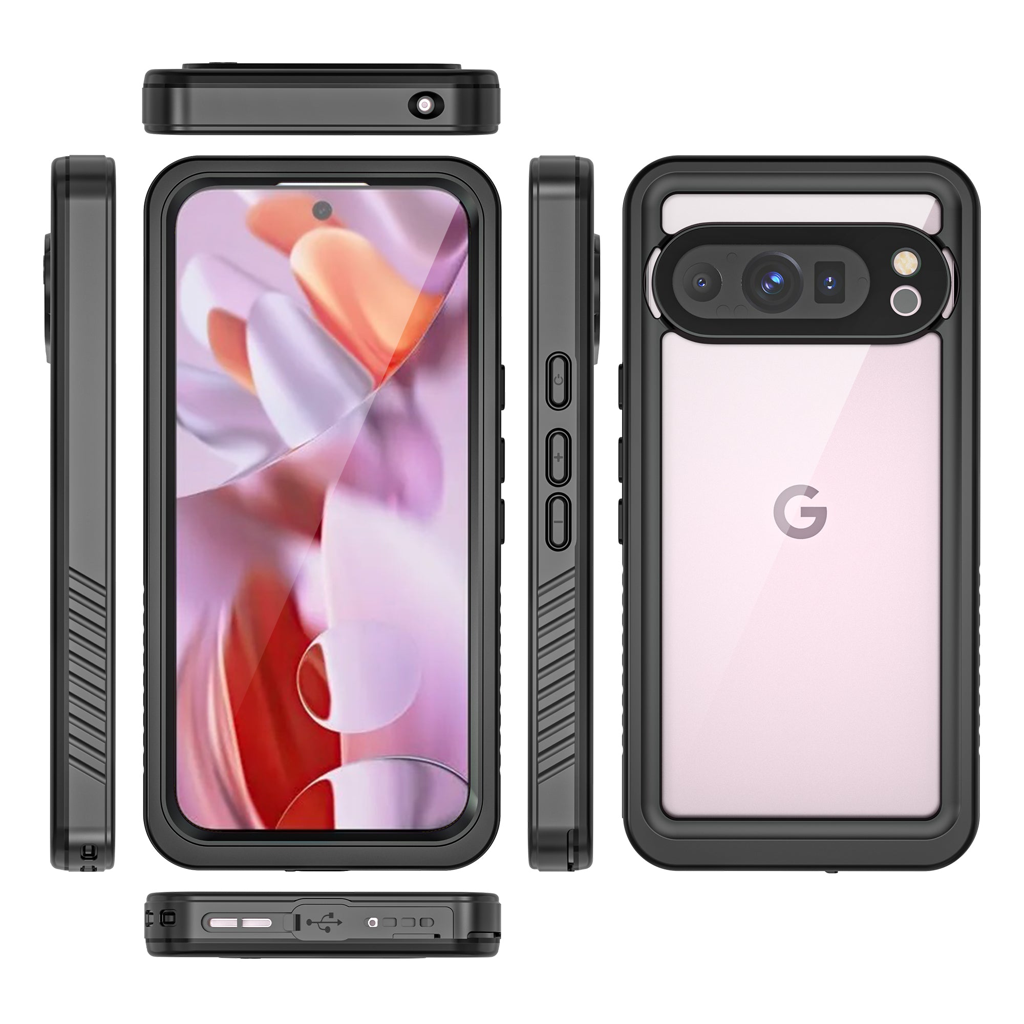 TPU+PET+PC material snowproof, waterproof, dustproof, and shockproof phone case(Pixel 6A/8A/9/9Pro/9Pro XL/10/10Pro/10Pro XL)