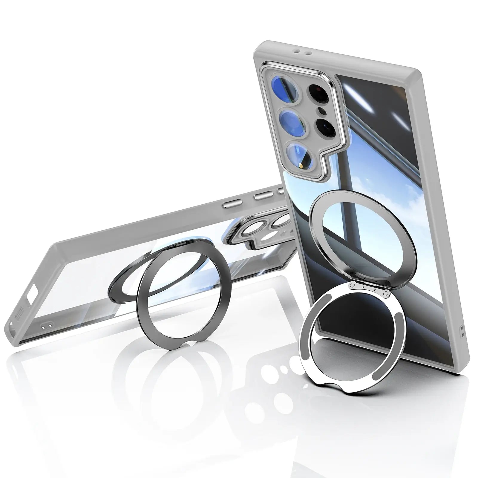 Magnetic TPU+PC Protective Case with 360° Rotating Stand (Samsung Galaxy S23 Ultra / S24 Ultra / S25 Ultra)