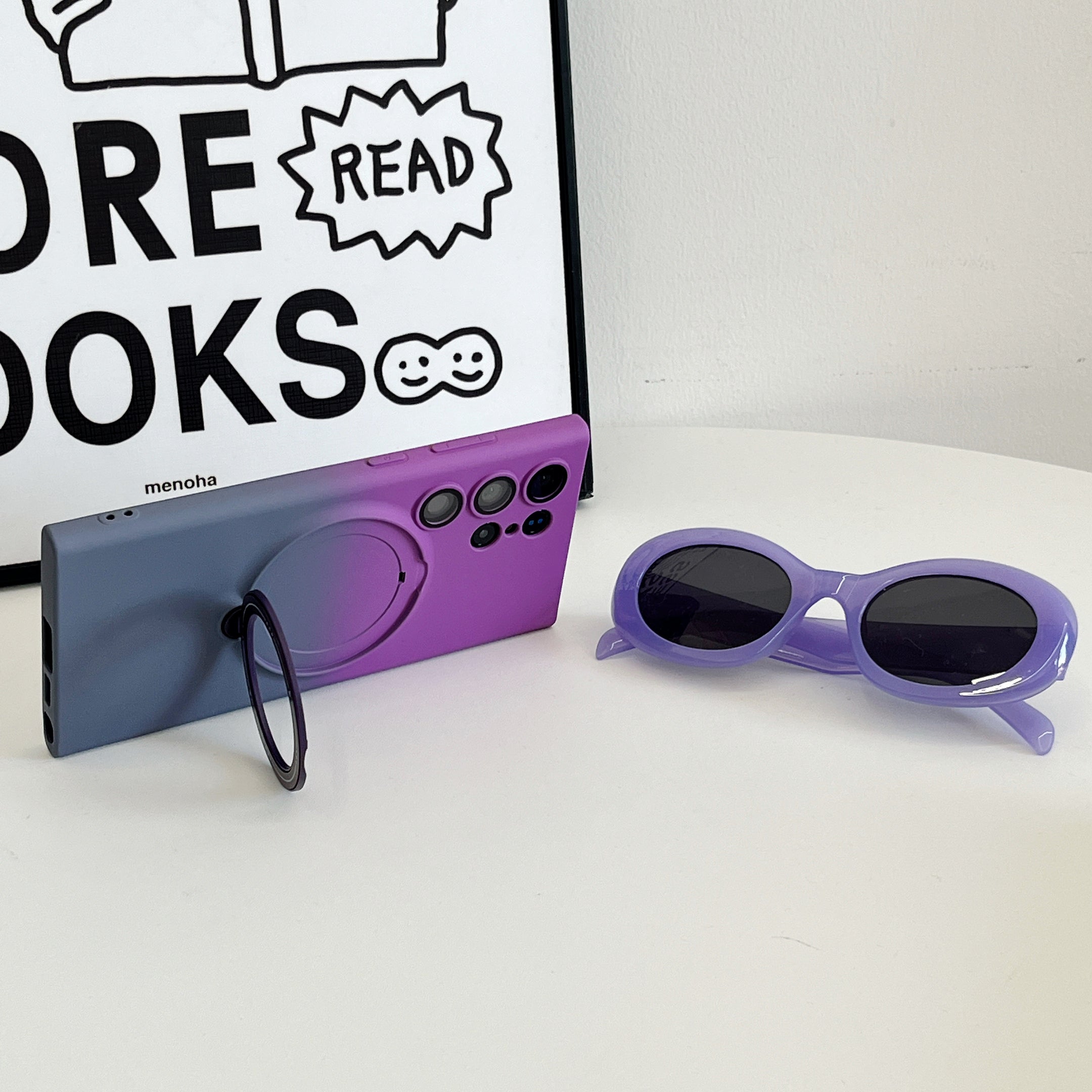 Magnetic TPU+PC Protective Case with 360° Rotating Stand (Samsung Galaxy S23 Ultra)