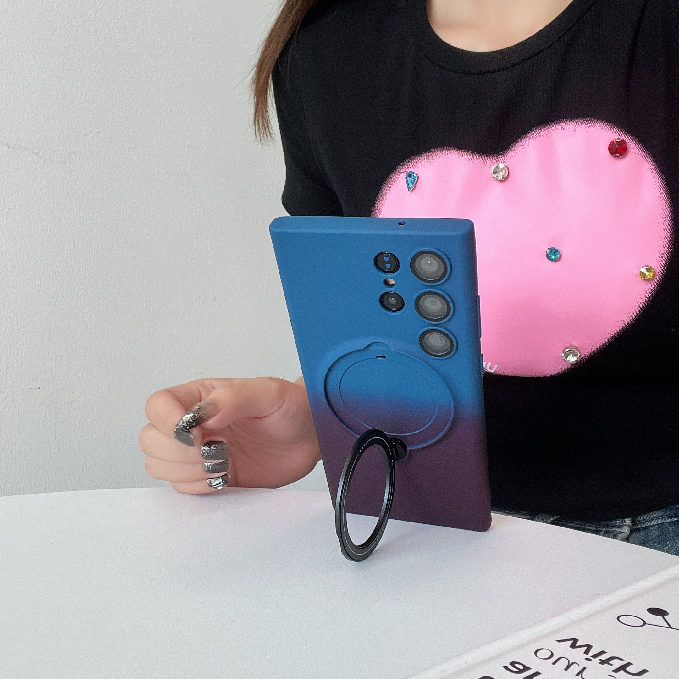 Magnetic TPU+PC Protective Case with 360° Rotating Stand (Samsung Galaxy S23 Ultra)