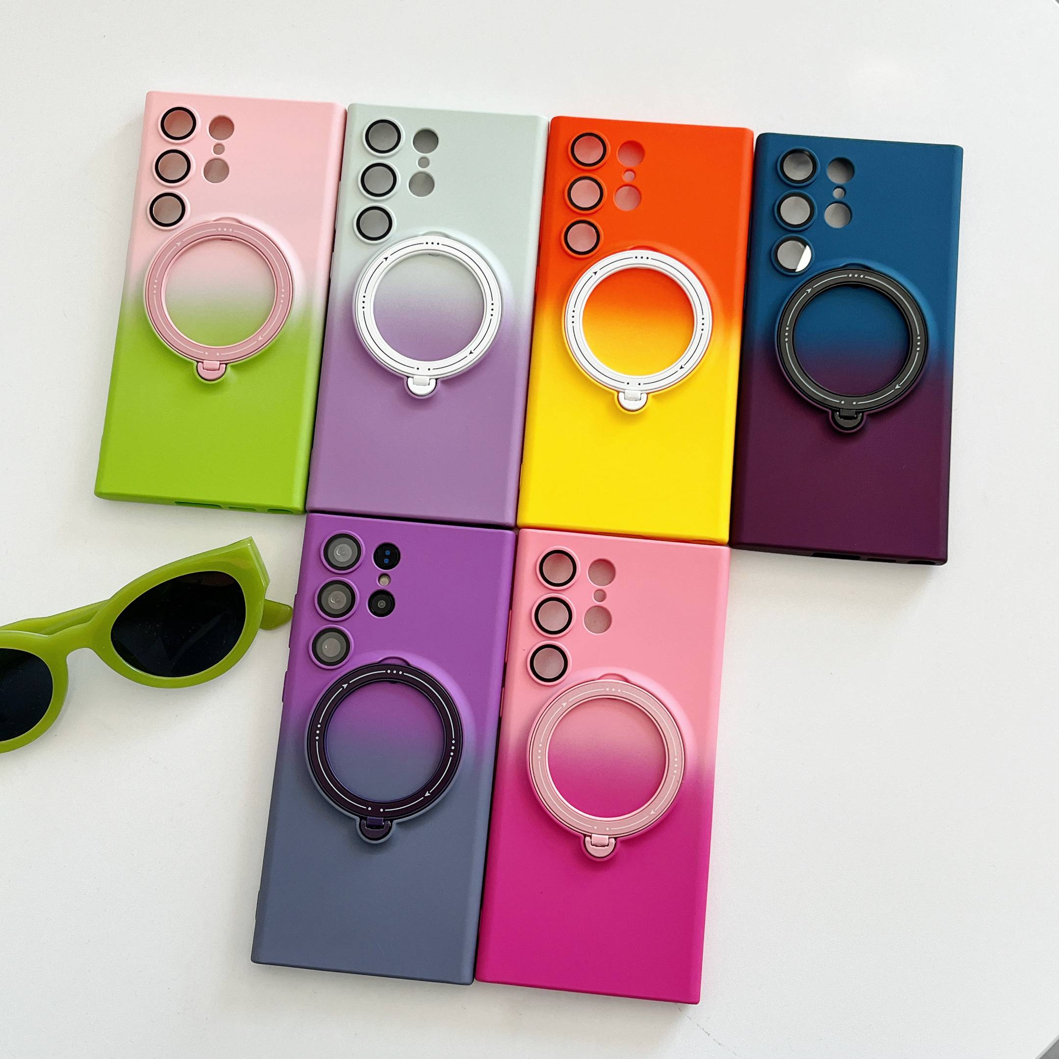 Magnetic TPU+PC Protective Case with 360° Rotating Stand (Samsung Galaxy S23 Ultra)