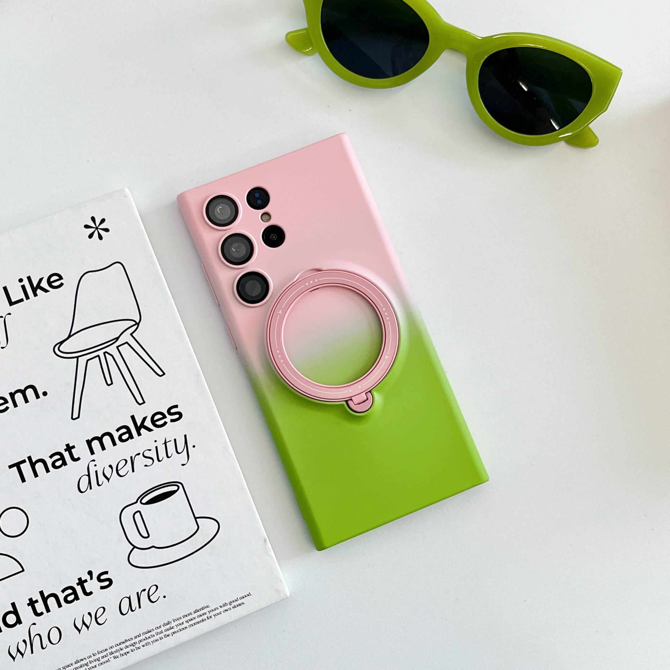 Magnetic TPU+PC Protective Case with 360° Rotating Stand (Samsung Galaxy S23 Ultra)