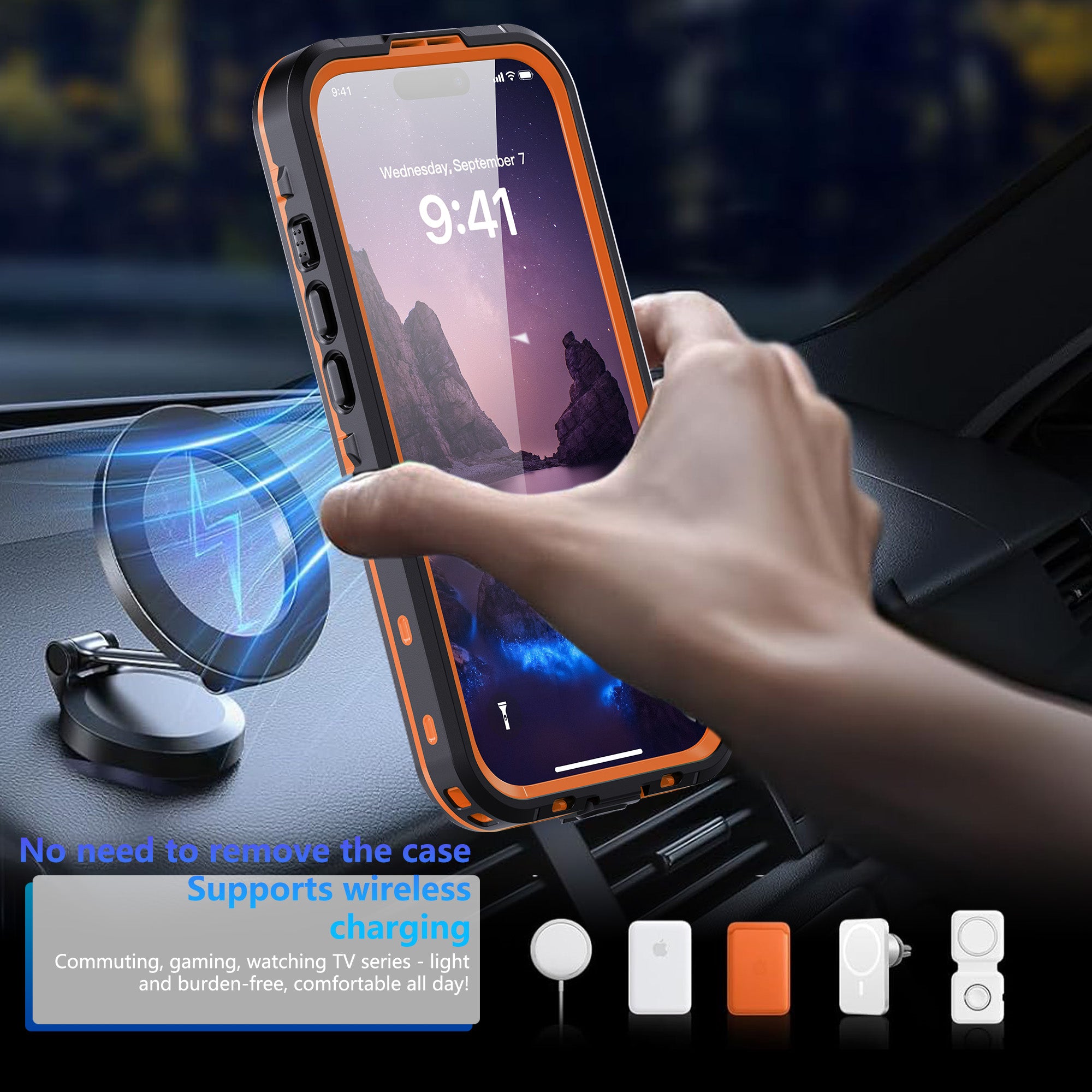 TPU+PC material snowproof, waterproof, dustproof, and shockproof phone case(iPhone 17/17 Plus/17 Pro/17 Pro Max)