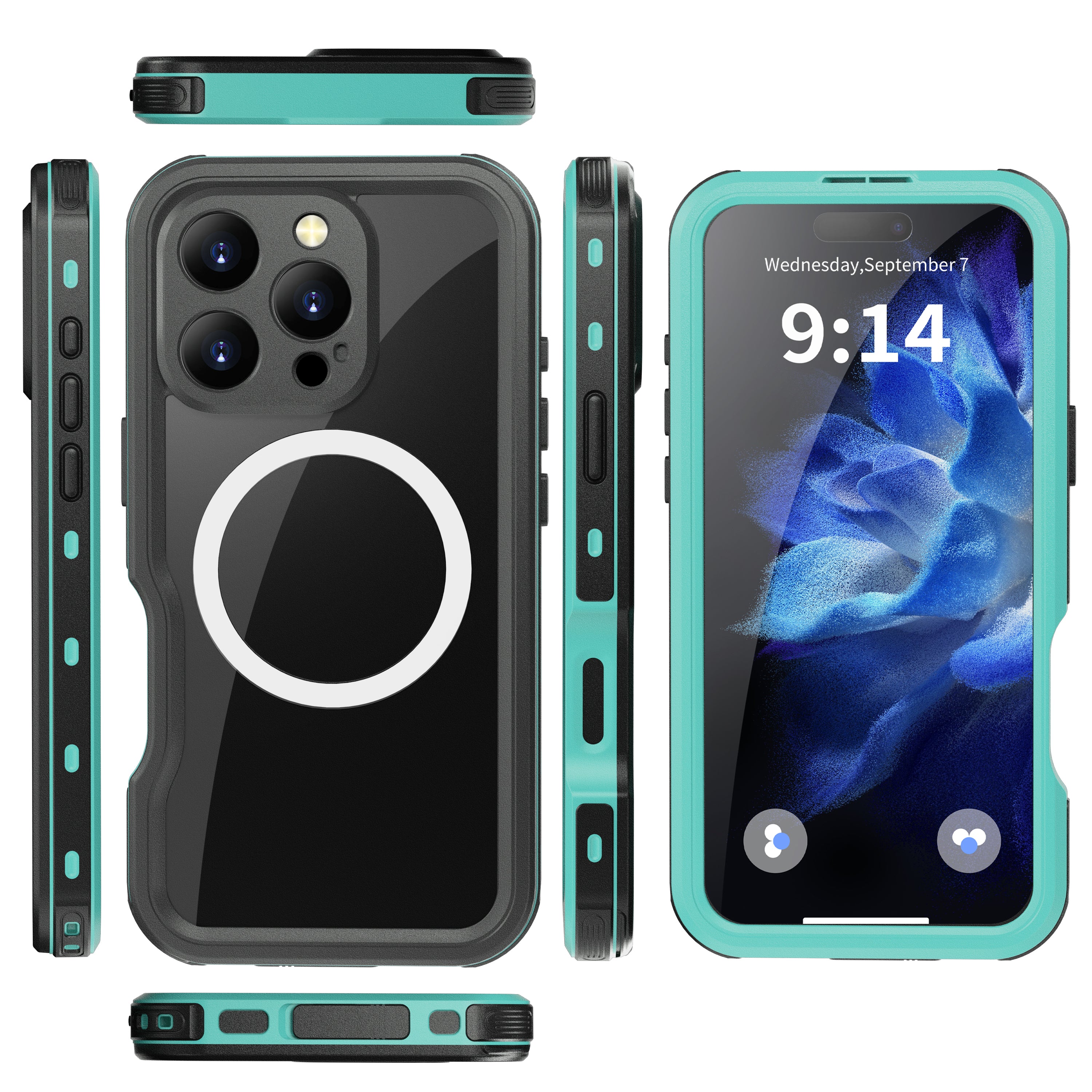 TPU+PC material snowproof, waterproof, dustproof, and shockproof phone case(iPhone 16/16 Plus/16 Pro/16 Pro Max)