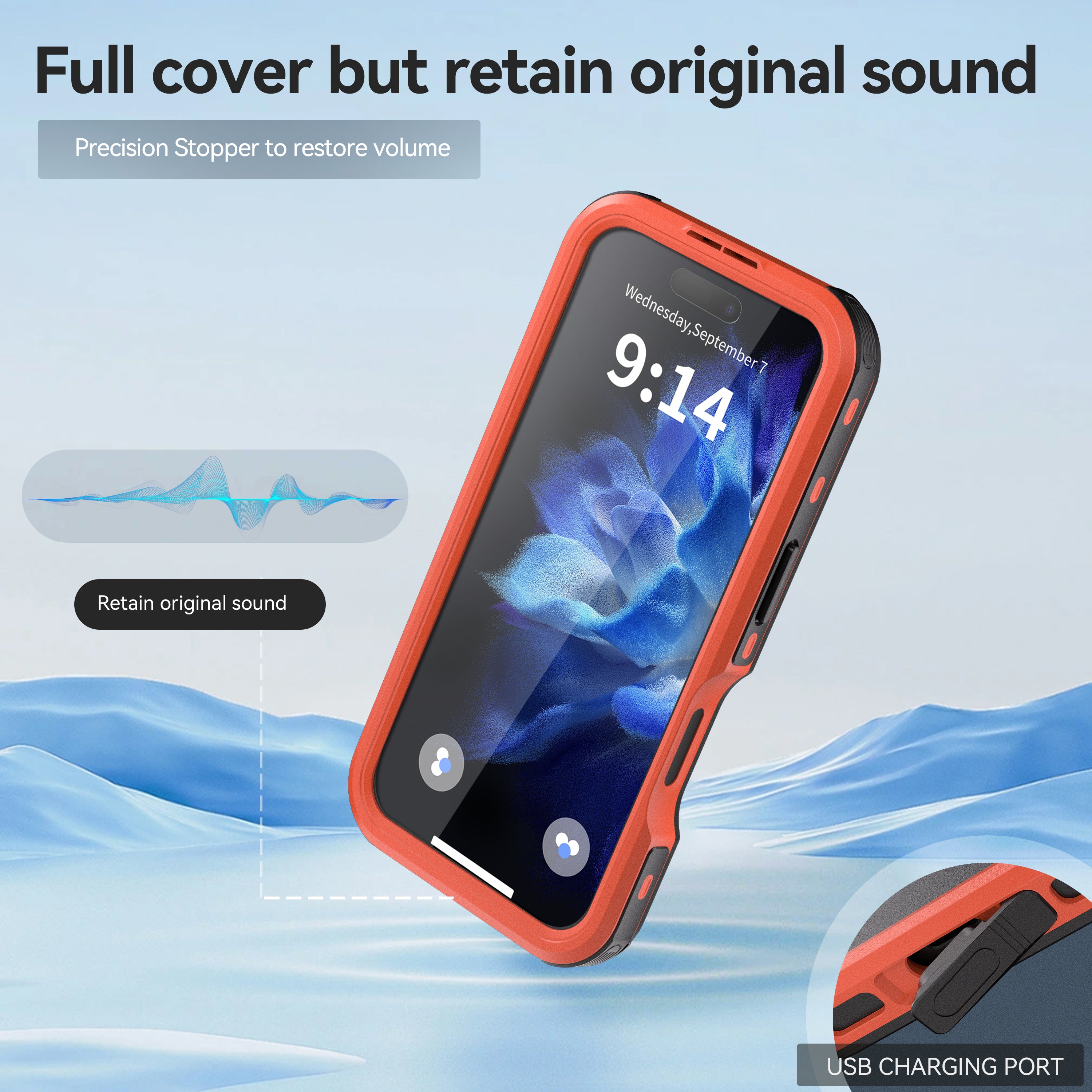 TPU+PC material snowproof, waterproof, dustproof, and shockproof phone case(iPhone 16/16 Plus/16 Pro/16 Pro Max)