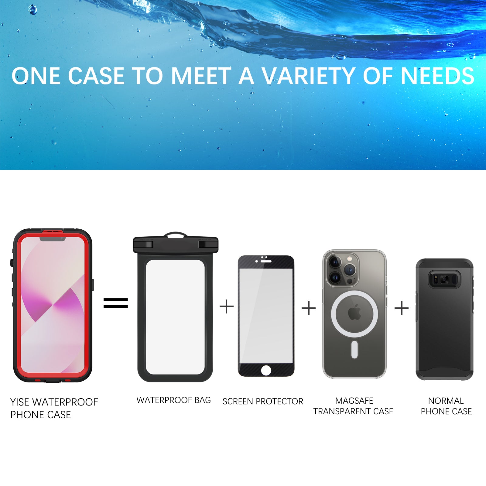 TPU+PC material snowproof, waterproof, dustproof, and shockproof phone case(iPhone 14/14 Plus/14 Pro/14 Pro Max)