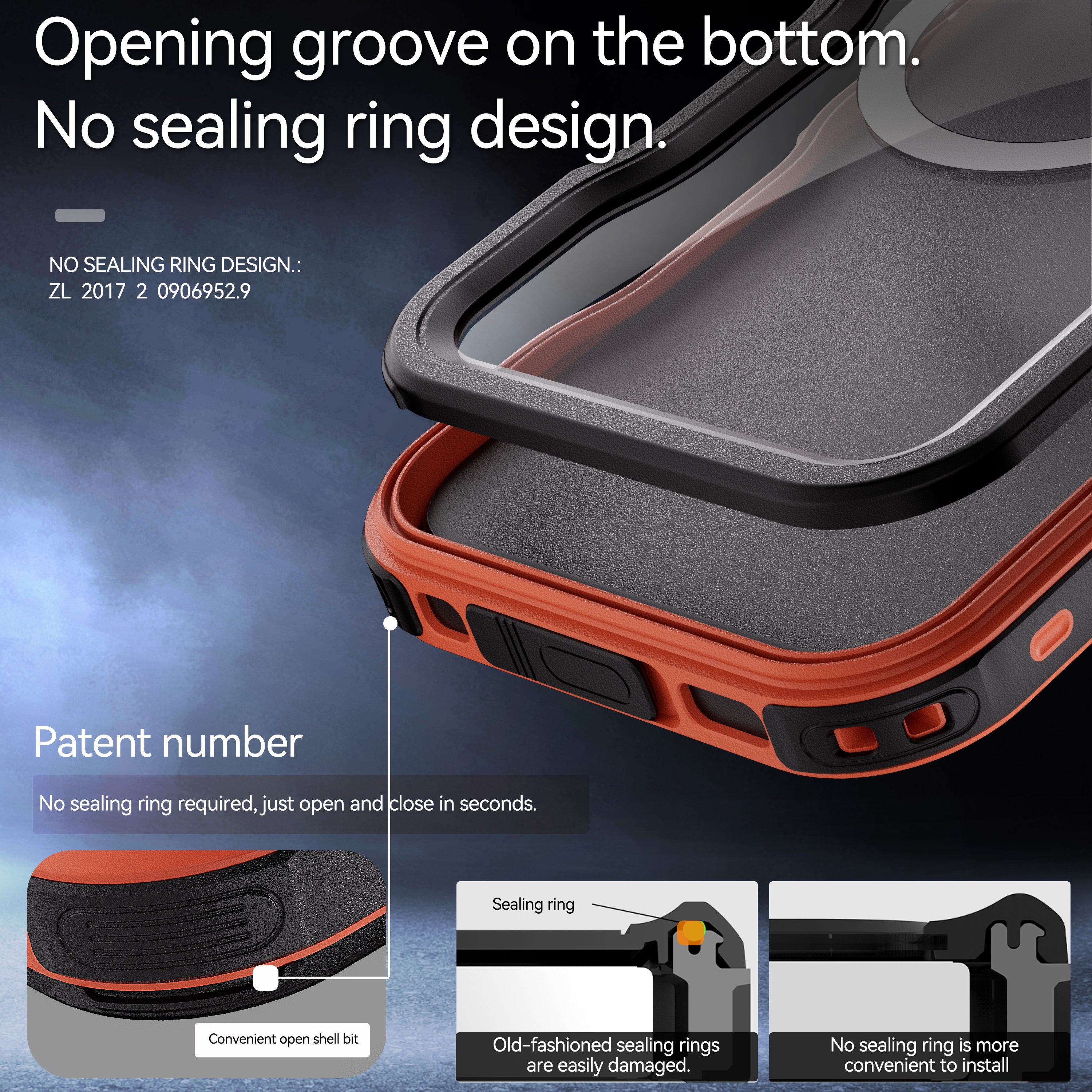 TPU+PC material snowproof, waterproof, dustproof, and shockproof phone case(iPhone 16/16 Plus/16 Pro/16 Pro Max)