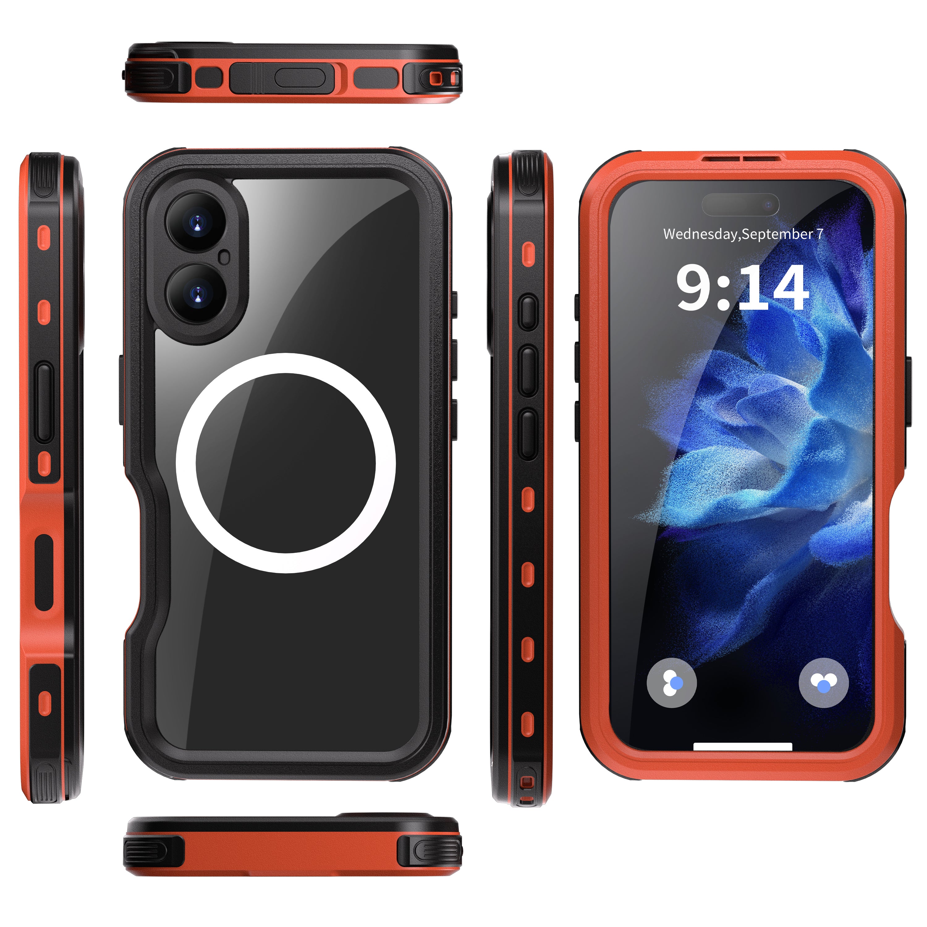 TPU+PC material snowproof, waterproof, dustproof, and shockproof phone case(iPhone 16/16 Plus/16 Pro/16 Pro Max)