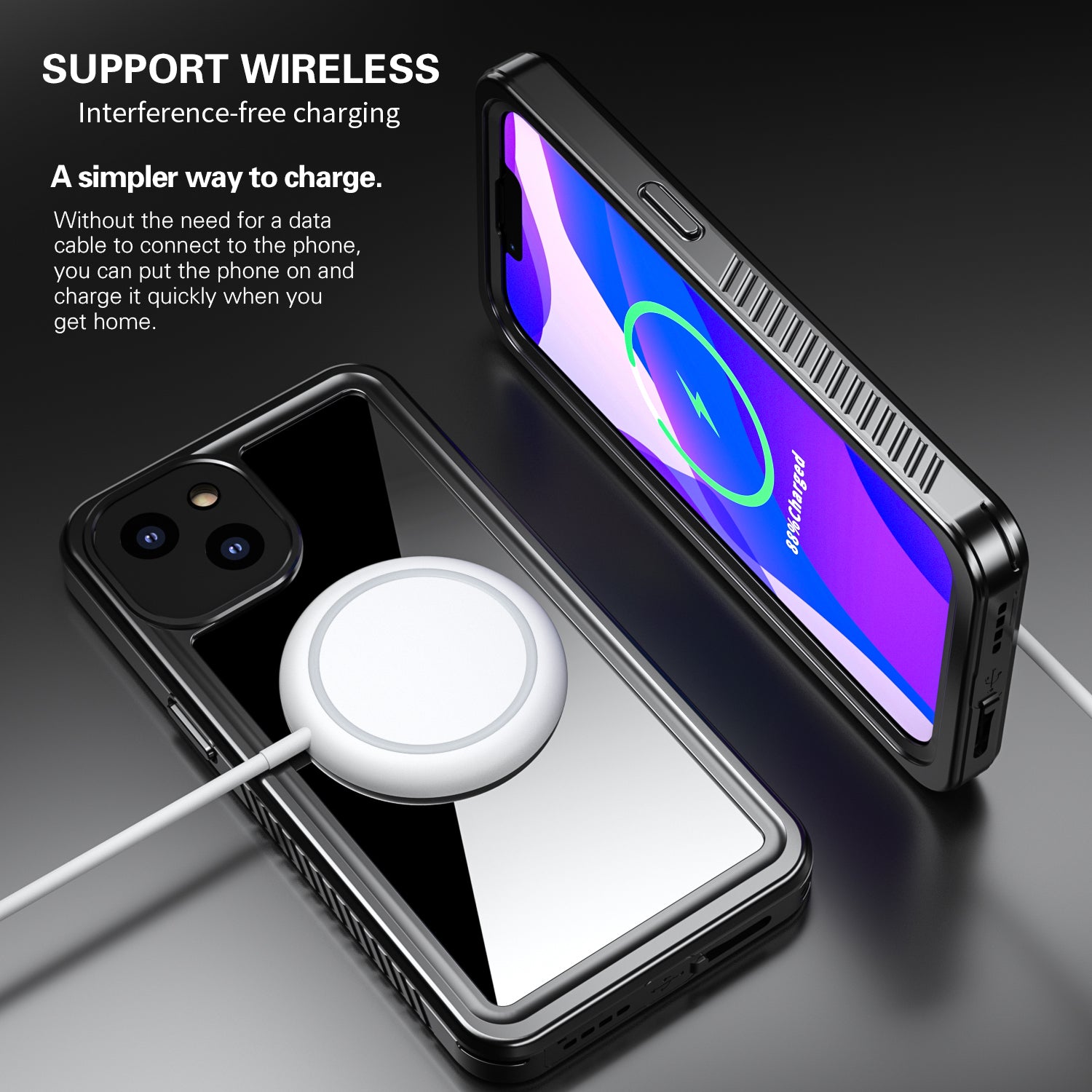 TPU+PET+PC material snowproof, waterproof, dustproof, and shockproof phone case(iPhone 13/13 mini/13 Pro/13 Pro Max)