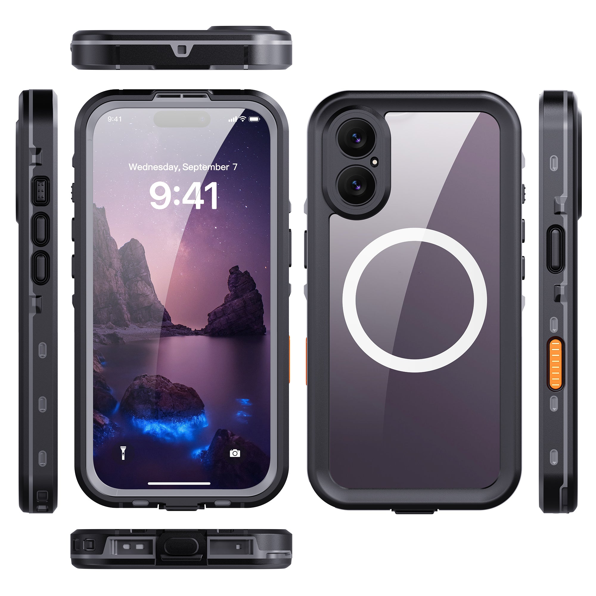 TPU+PC material snowproof, waterproof, dustproof, and shockproof phone case(iPhone 17/17 Plus/17 Pro/17 Pro Max)