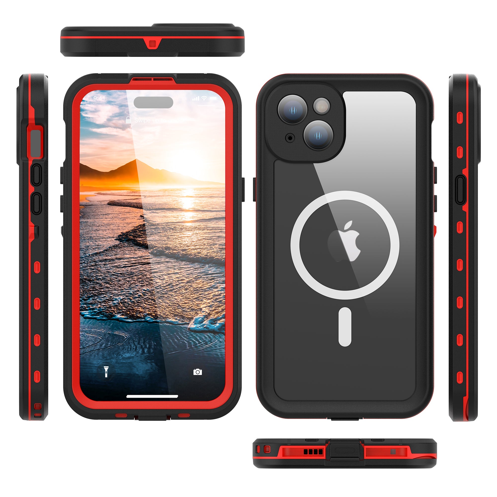 TPU+PC material snowproof, waterproof, dustproof, and shockproof phone case(iPhone 15/15 Plus/15 Pro/15 Pro Max)