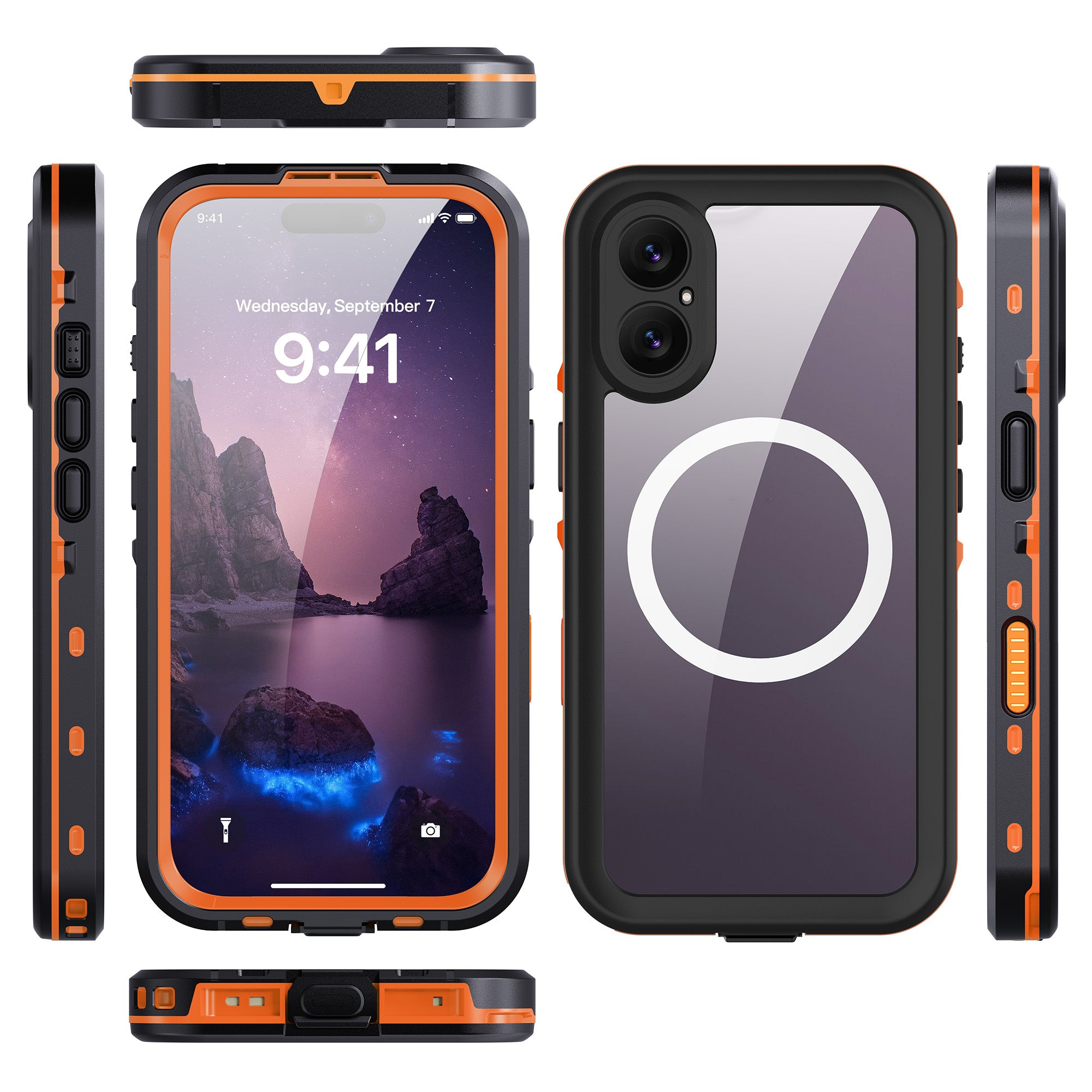 TPU+PC material snowproof, waterproof, dustproof, and shockproof phone case(iPhone 17/17 Plus/17 Pro/17 Pro Max)