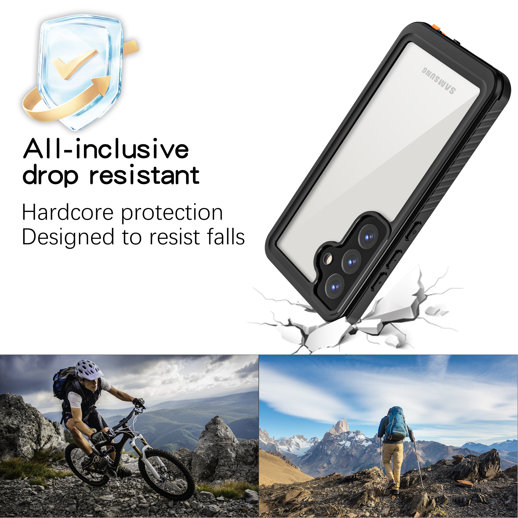 TPU+PET+PC material snowproof, waterproof, dustproof, and shockproof phone case(Samsung Galaxy S25/S25 Plus/S25 Ultra)
