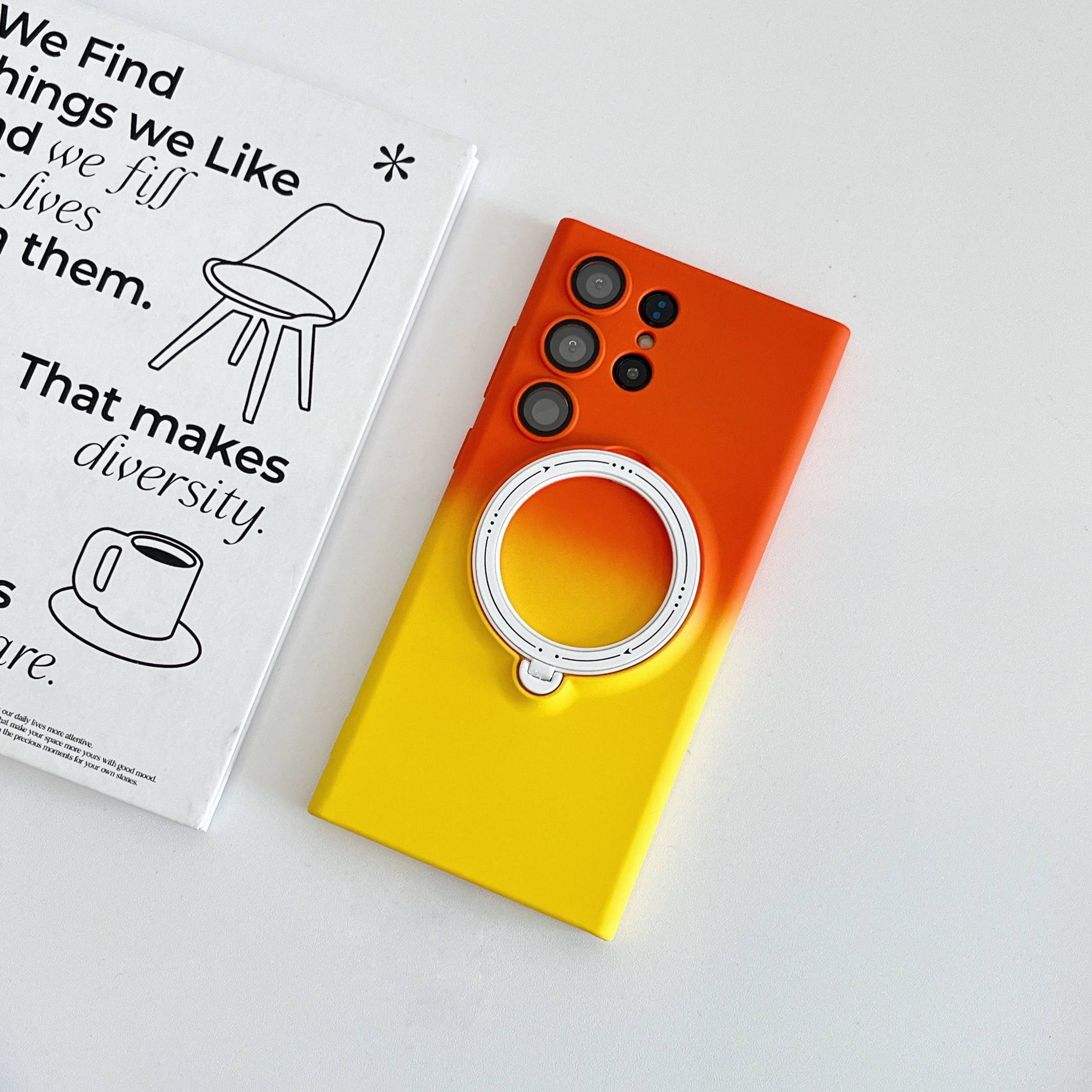 Magnetic TPU+PC Protective Case with 360° Rotating Stand (Samsung Galaxy S23 Ultra）