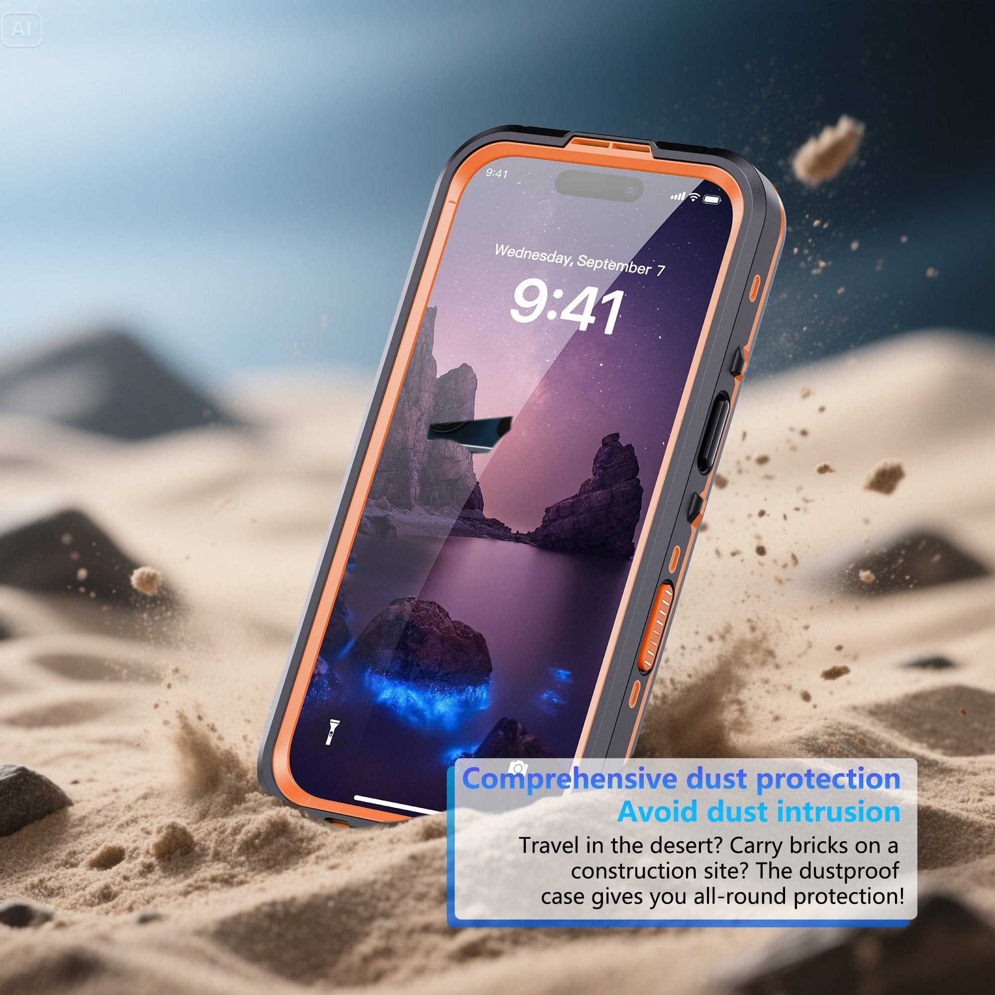 TPU+PC material snowproof, waterproof, dustproof, and shockproof phone case(iPhone 17/17 Plus/17 Pro/17 Pro Max)